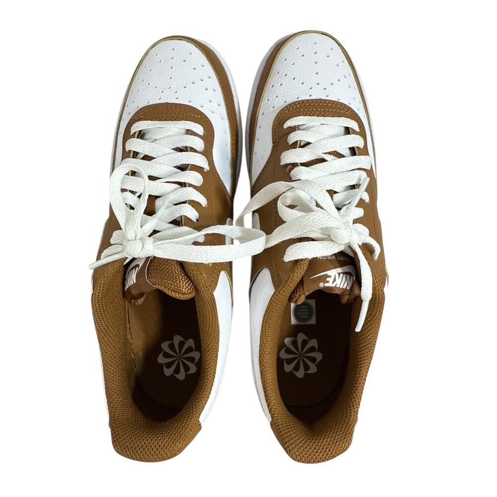 Nike Court Vision Low Next Nature Women’s Shoes Size 10 Light British Tan White - Picture 5 of 14